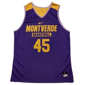 NIKE Montverde Academy Basketball Reversible Practice Jersey Purple Gold Large L